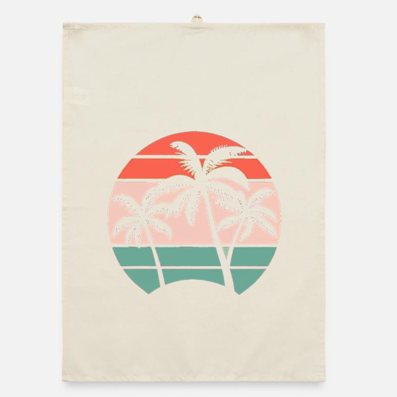 Palm trees Organic dish towel