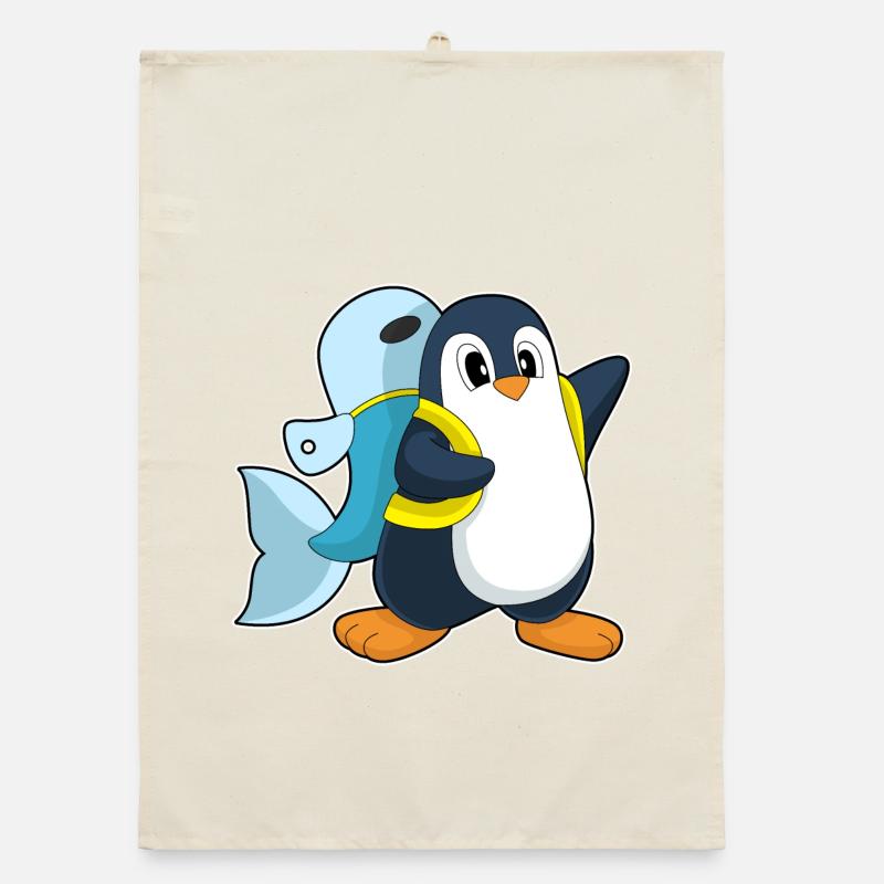 Penguin Student Backpack School Organic dish towel