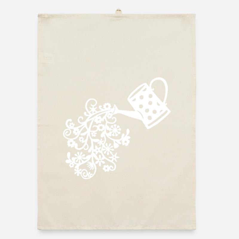Le retour du printemps (blanc) Torchon bio