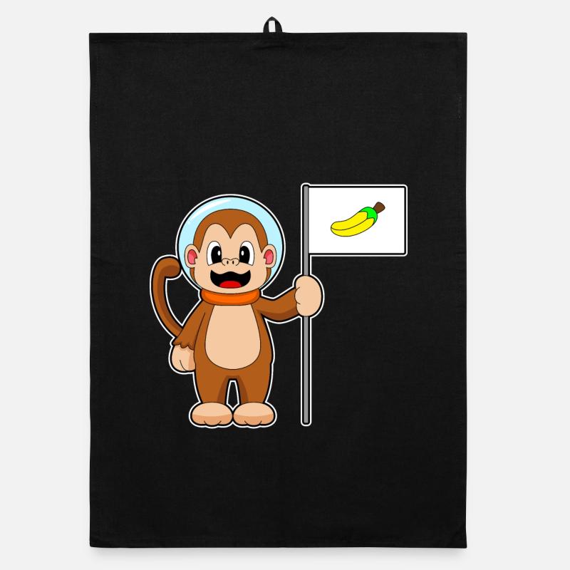 Affe Astronaut Weltraum Organic Geschirrtuch