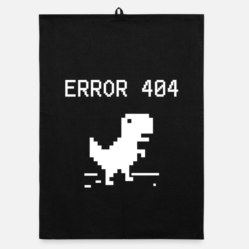 Pixel Dino 404 Error Tee Organic dish towel