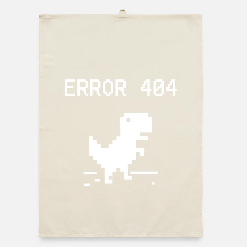 Pixel Dino 404 Error Tee Organic dish towel