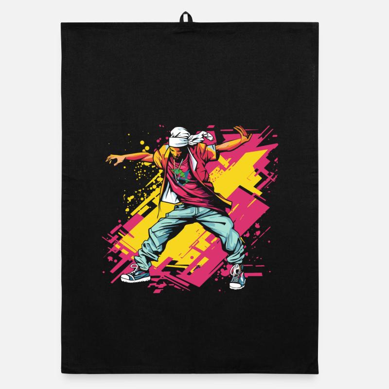 Breakdancer Graffiti Torchon bio