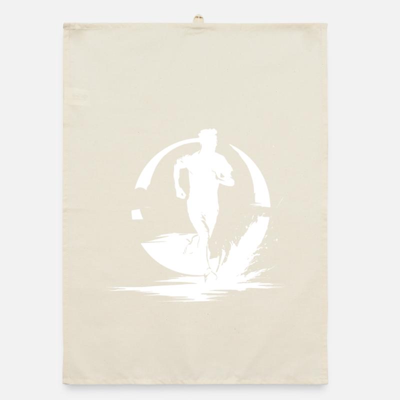 Dessin de garçon marathon Torchon bio