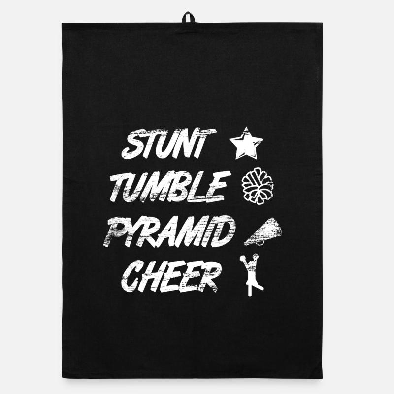 Stunt Tumble Pyramid Cheer Organic Geschirrtuch