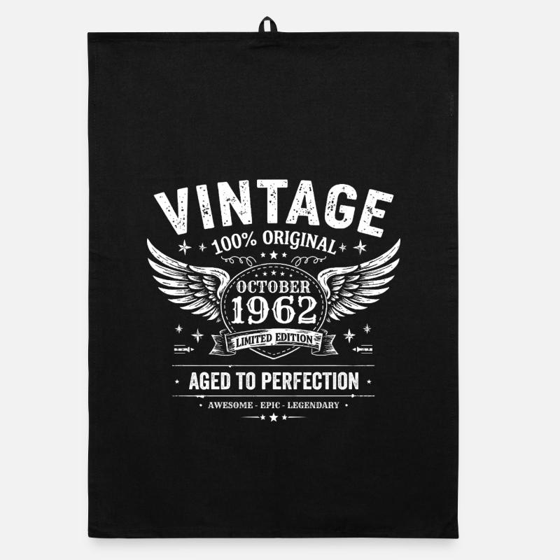 October 1962 | October 1962 Birthday Gift Organic dish towel