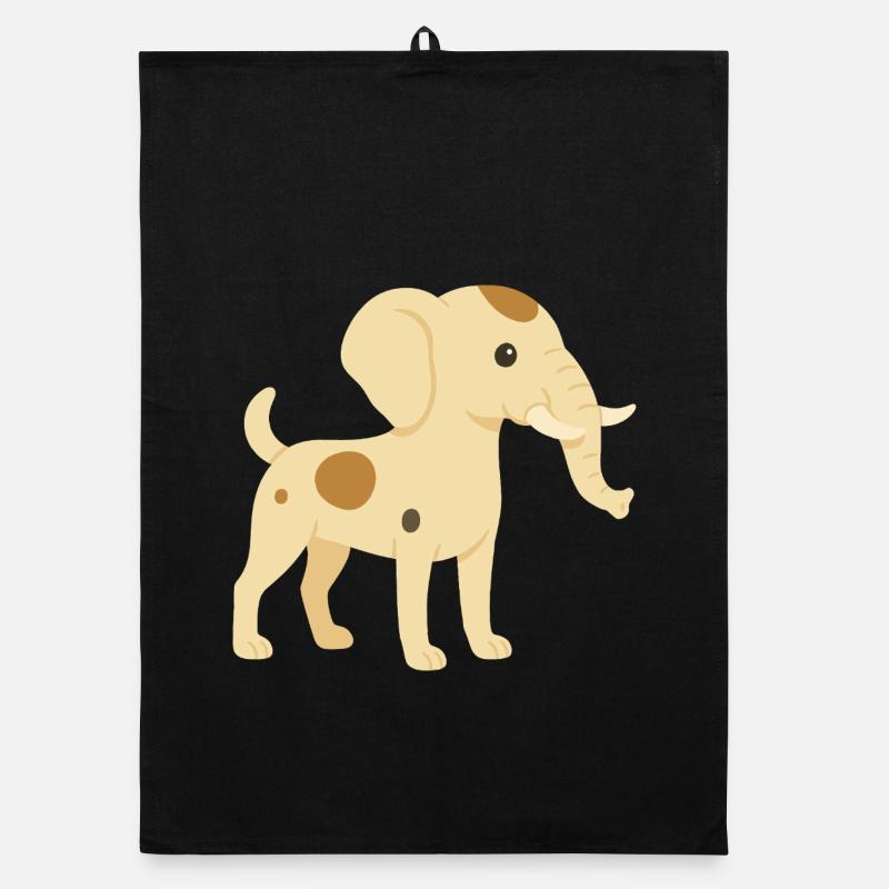 Elefant Hund Jack Russell Organic Geschirrtuch