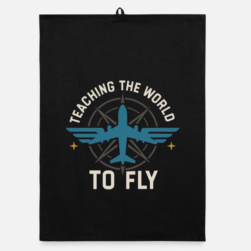 Flight Instructor Cfi Pilot Aviation Instructor Organic dish towel
