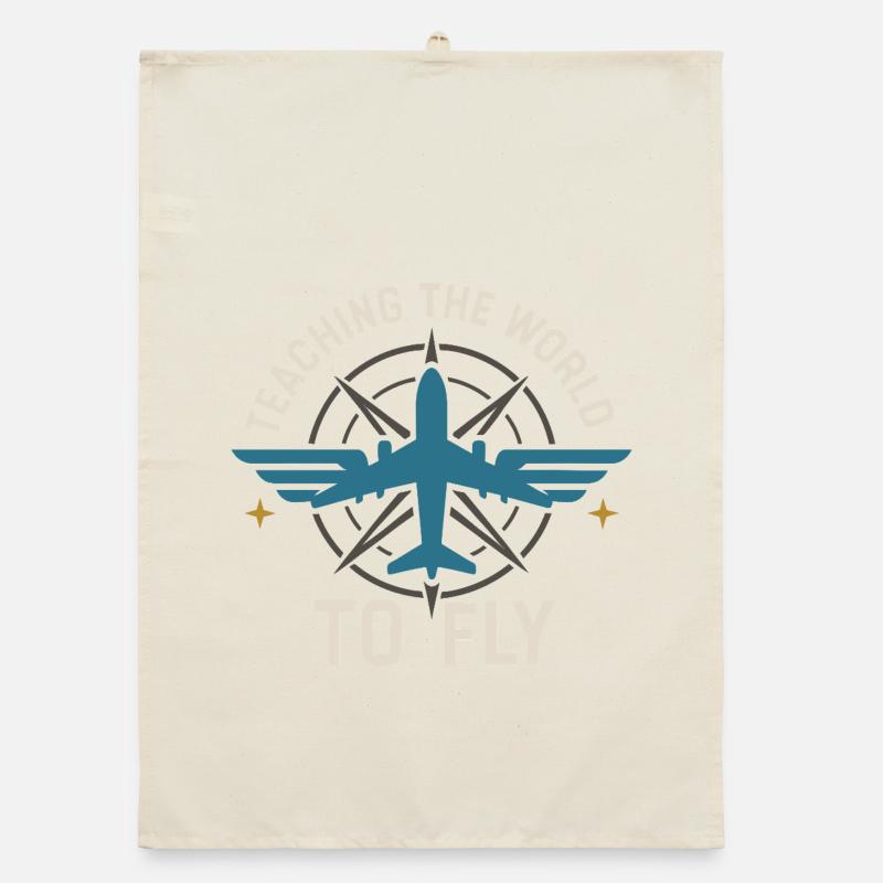 Flight Instructor Cfi Pilot Aviation Instructor Organic dish towel