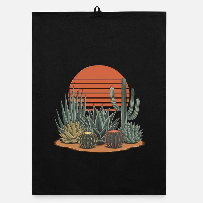 Cactus Boho Nature Torchon bio
