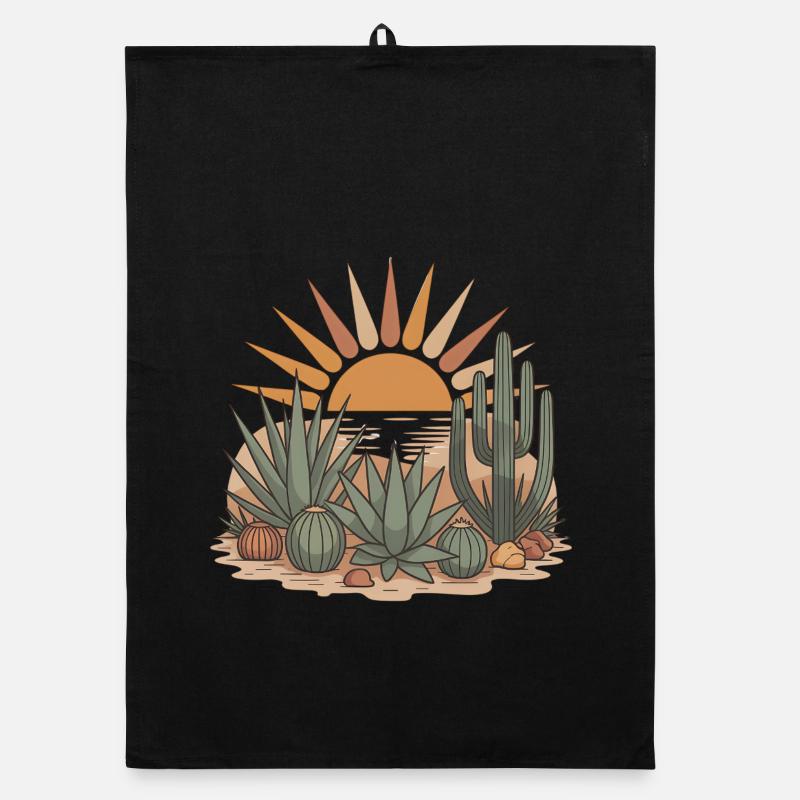 Boho Nature Cacti Organic dish towel