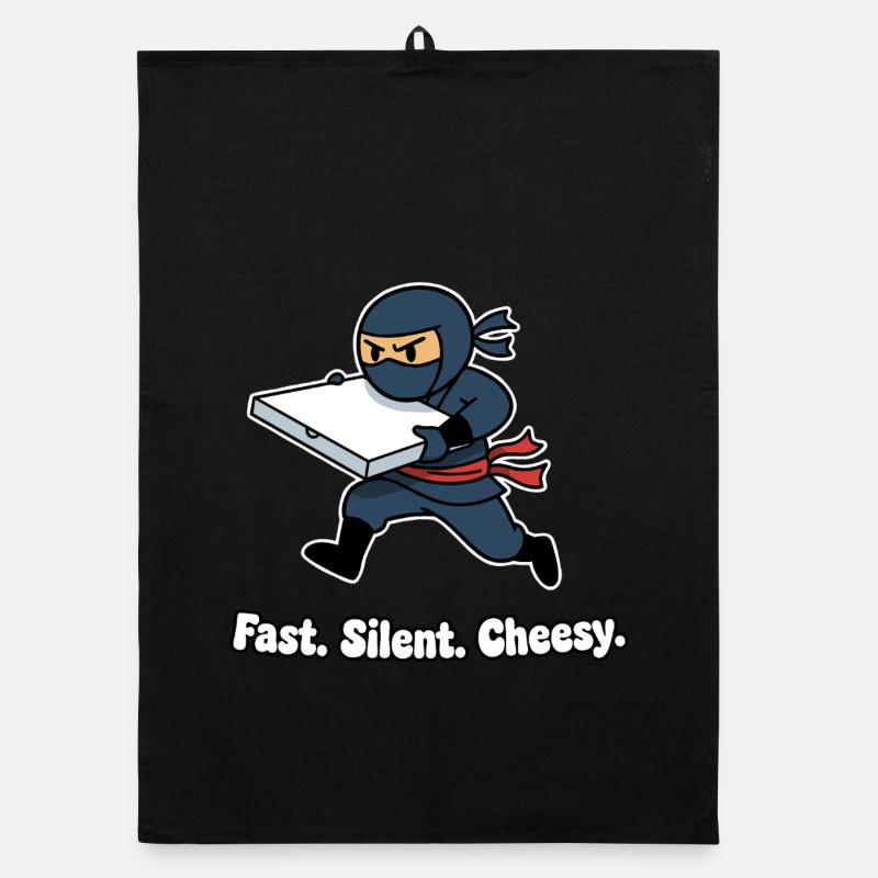 Livraison de pizza Ninja – Fast Cheese Joy Torchon bio