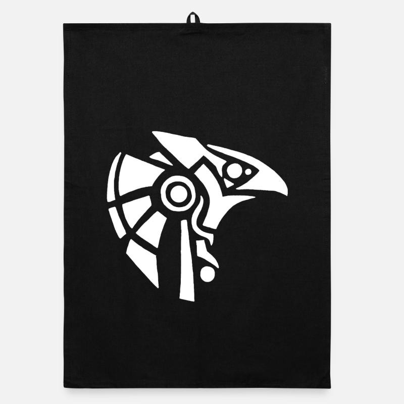 Dieu égyptien Horus (blanc) Torchon bio