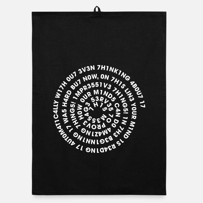 Spirale Leetspeak – Nerd Code 1337 Geek Design Torchon bio