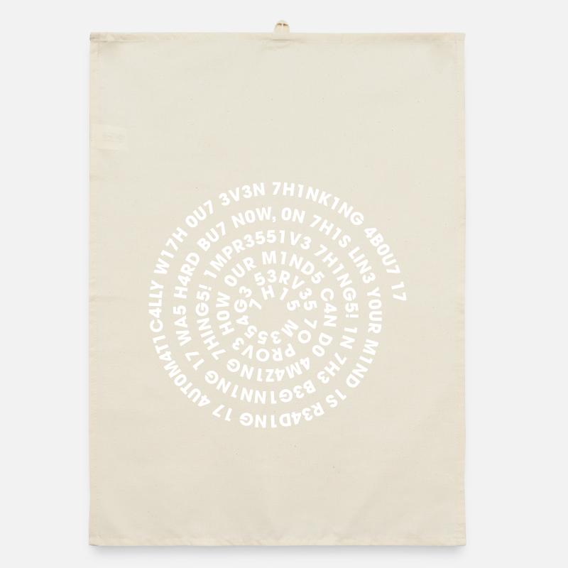Leetspeak Spiral – Nerd Code 1337 Geek Design Organic dish towel