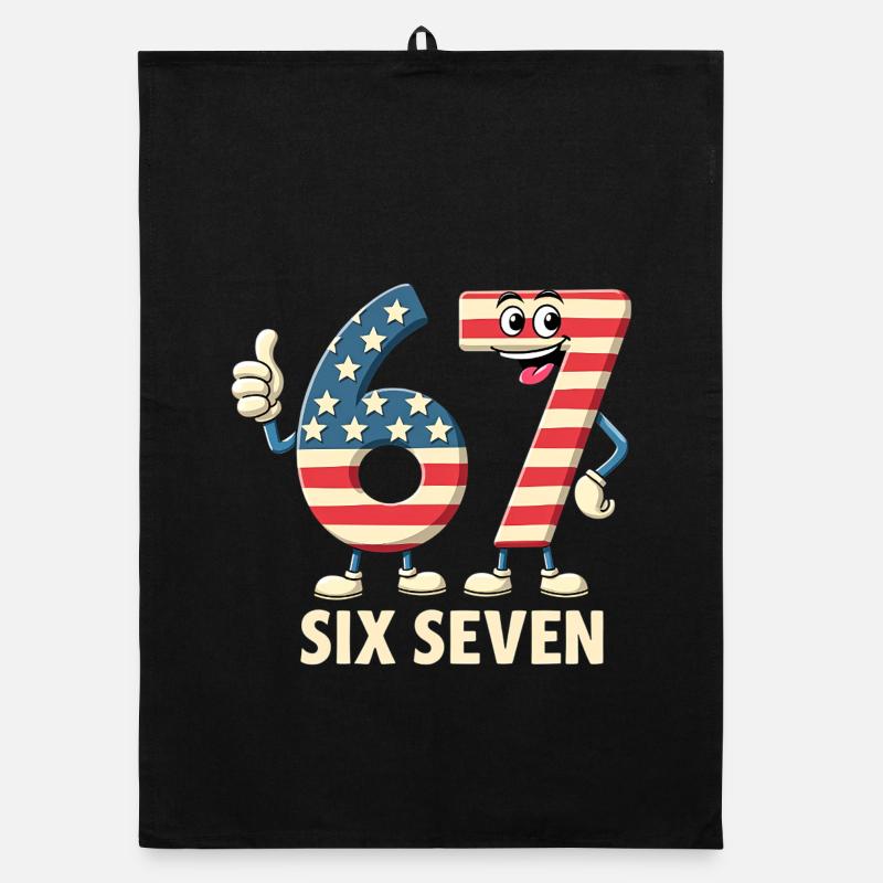 US Flag 67 Memes Six Seven Torchon bio
