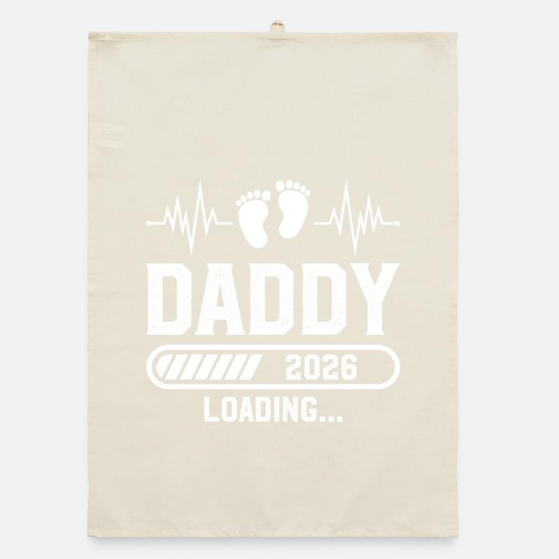 Daddy 2026 New Dad Loading 2026 Organic dish towel