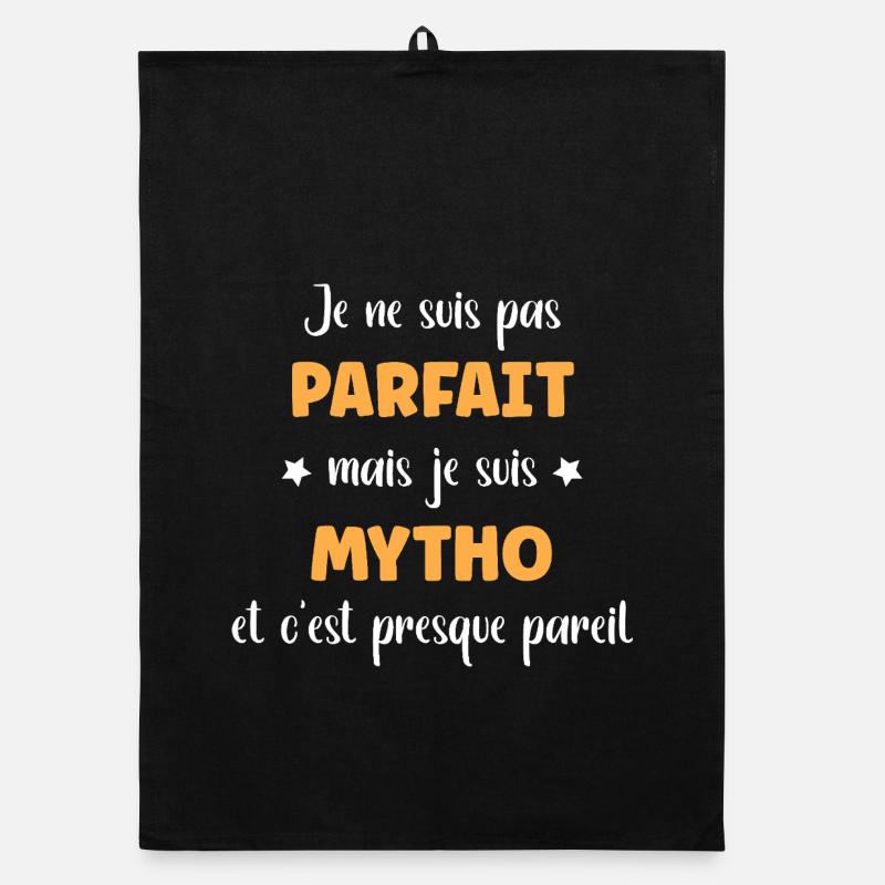 Pas parfait mais mytho — humour typographique Torchon bio