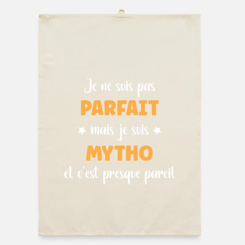 Pas parfait mais mytho — humour typographique Torchon bio