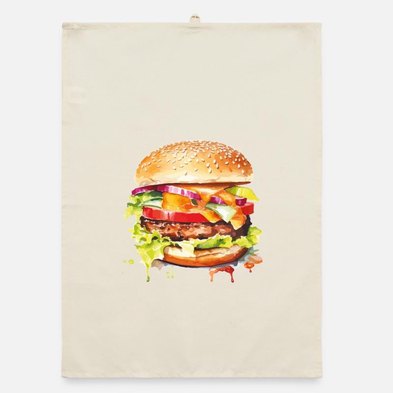 Explosion des couleurs de Hambourg Torchon bio