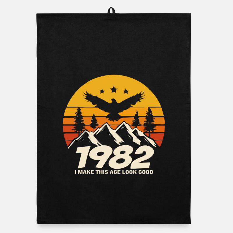 Geburtstag 1982 Geboren 1982 Geburtstag 1982 Organic Geschirrtuch