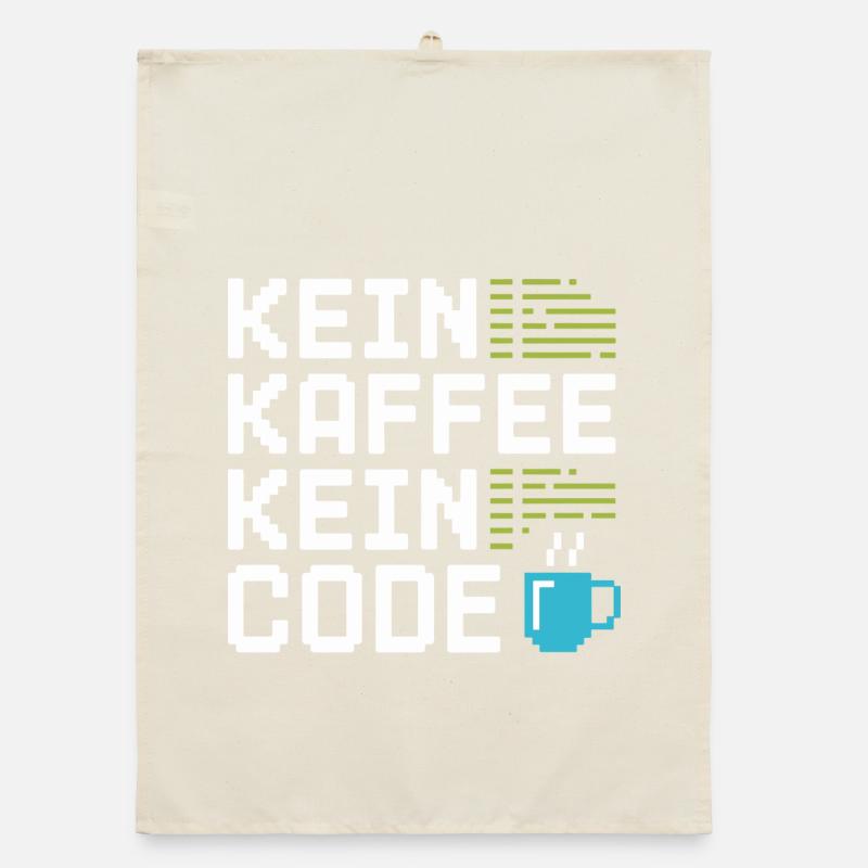 No Coffee No Code Programmer Computer Scientist Organic dish towel