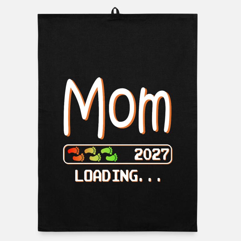 Werdende Mama & Mutter, Nachwuchs Mom loading 2027 Organic Geschirrtuch