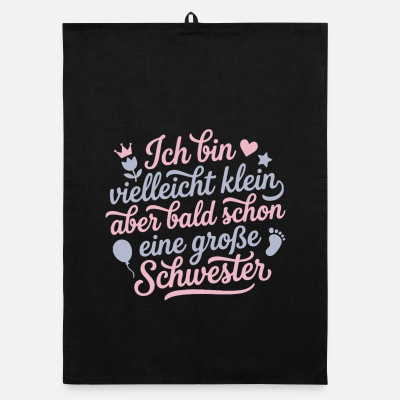 Klein aber bald schon große Schwester 2026 / 2027 Organic Geschirrtuch