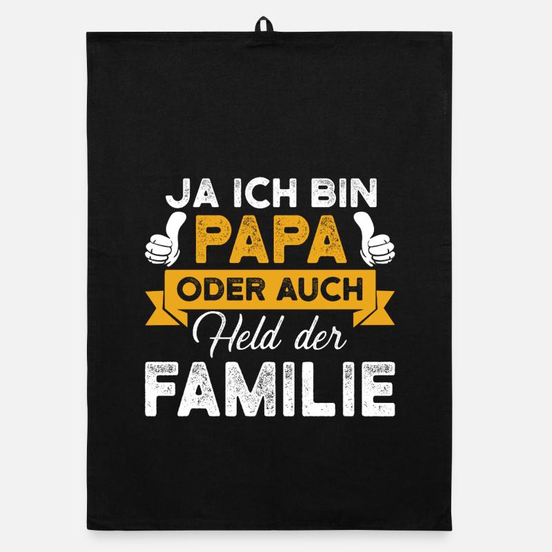 Ja ich bin Papa – Held der Familie Spruch Organic Geschirrtuch