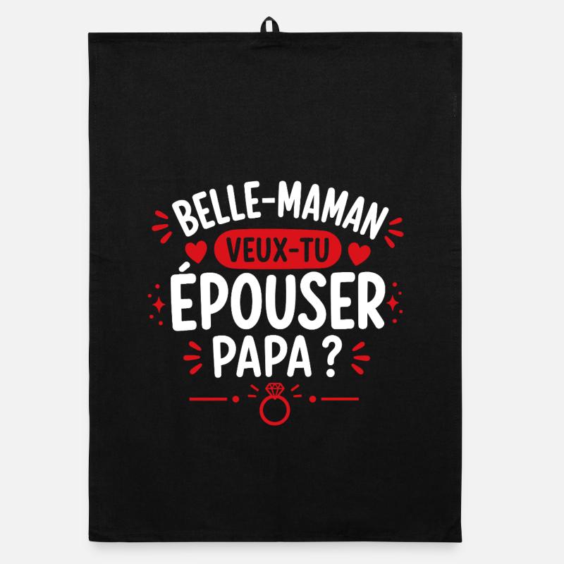 Stiefmutter: Willst du Papa heiraten? Organic Geschirrtuch