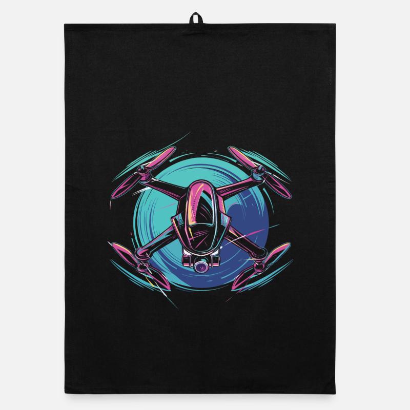 Neon Drone Organic dish towel