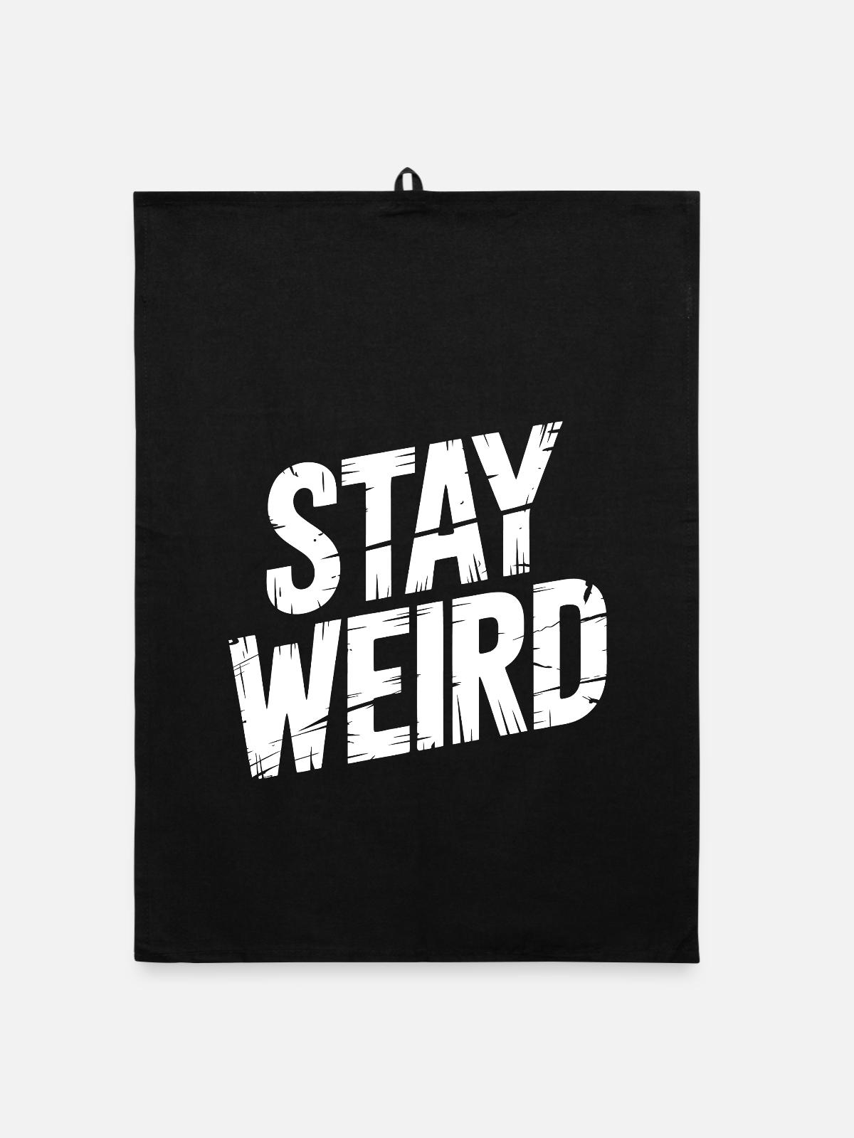 Weird Vibes - Organic Geschirrtuch - Schwarz - Vorne