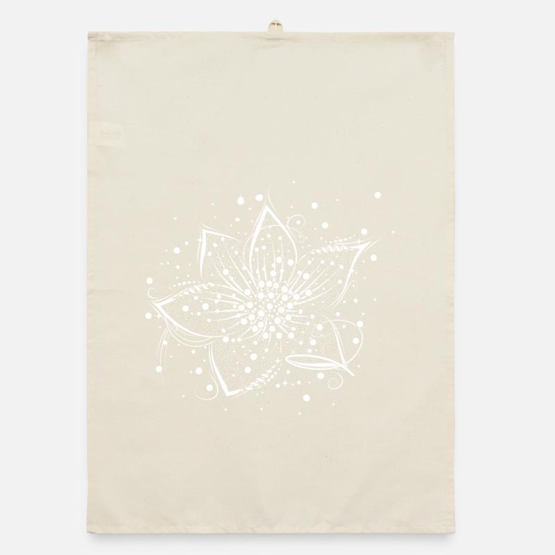 une fleur blanche Torchon bio