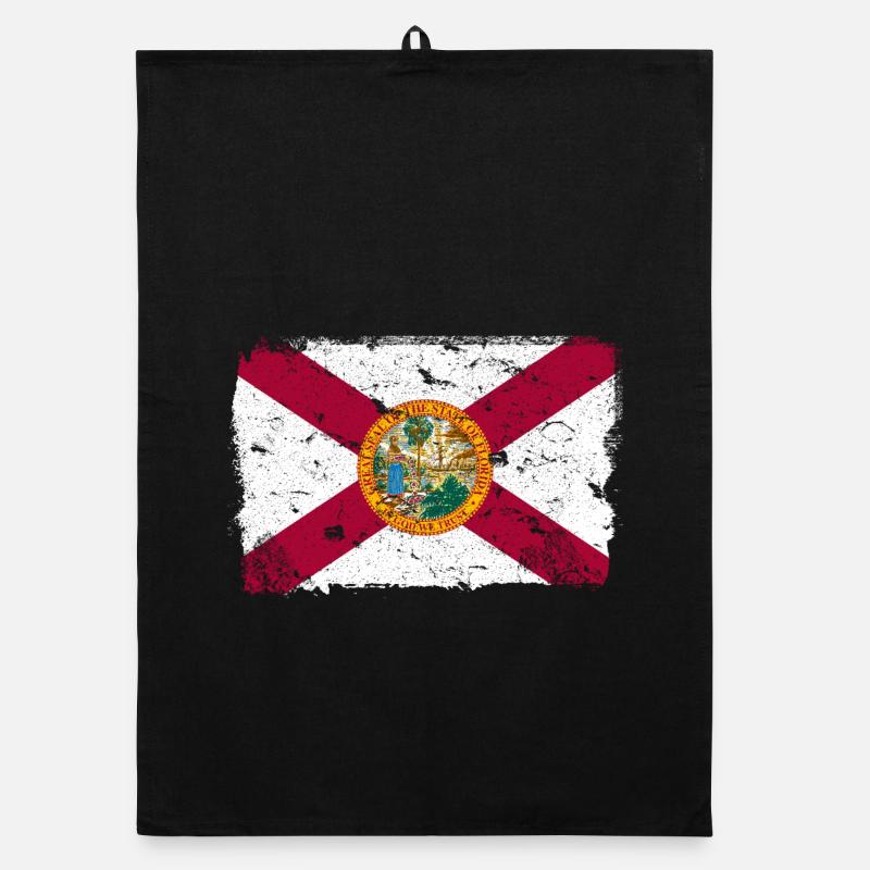 Floride Drapeau Vintage Torchon bio