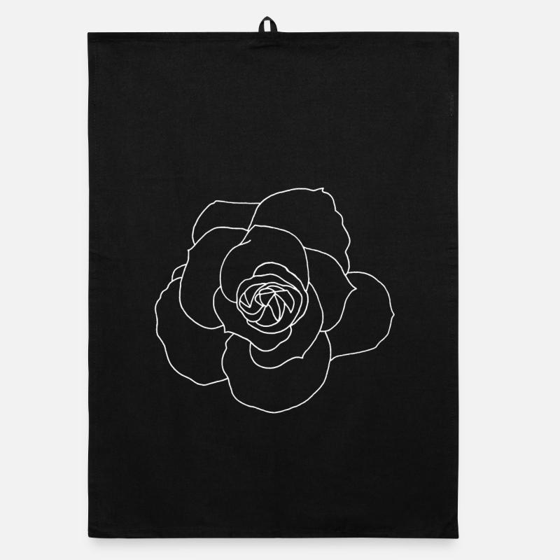 Weiße Rose Organic Geschirrtuch