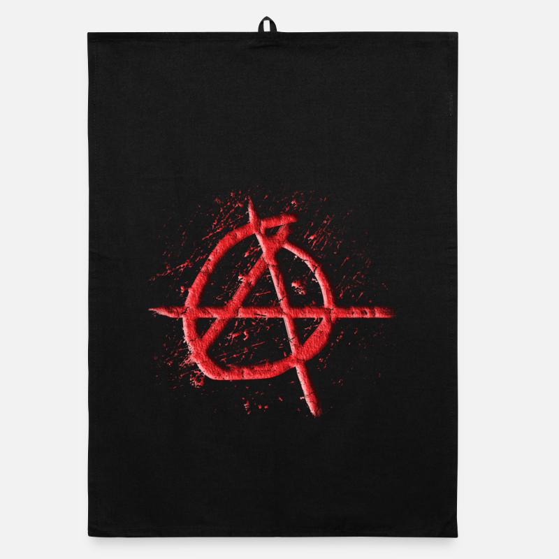 Icône d’anarchie cool en 3D-look pour Antifa Punk Torchon bio
