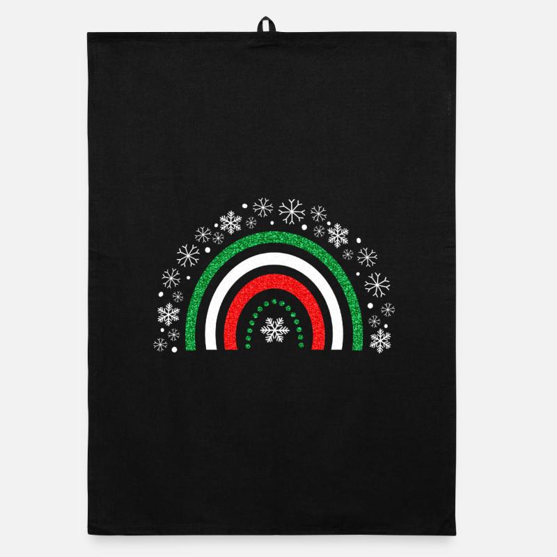 Christmas rainbow glitter to customize Organic dish towel