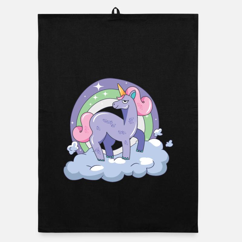 Unicorn on cloud nine Organic dish towel