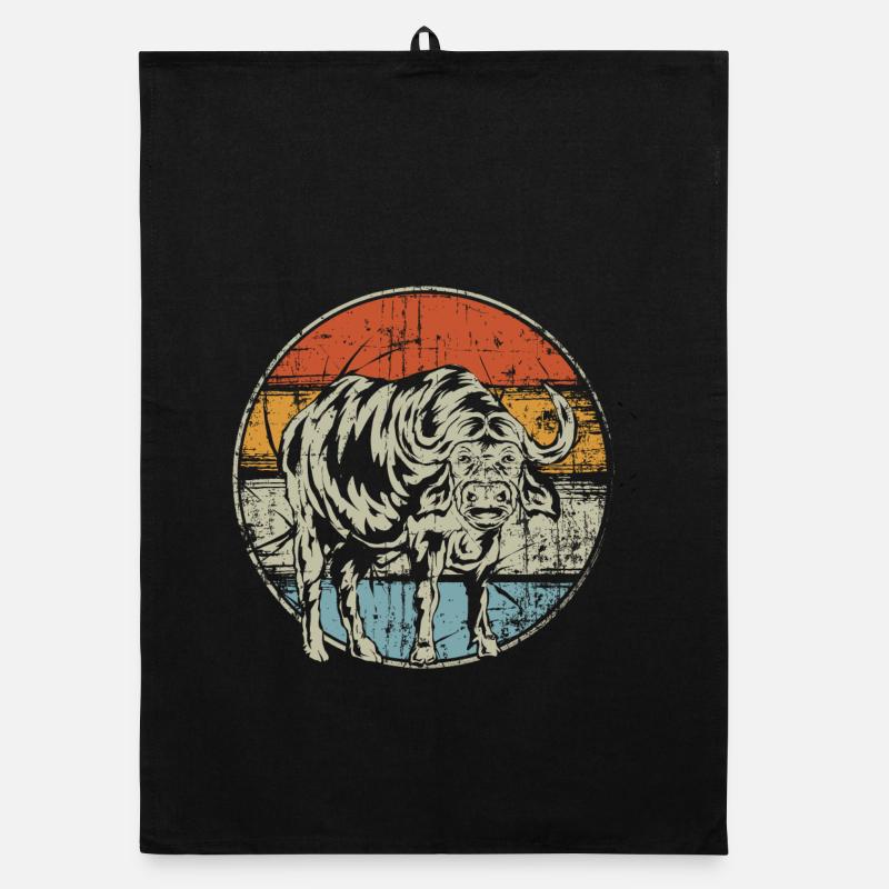 Büffel vintage Organic Geschirrtuch