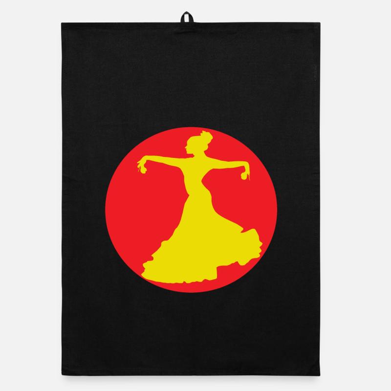 Flamenco dancer from Andalusia Organic dish towel