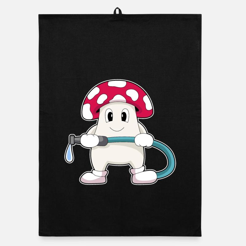 Mushroom Firefighter Fire Hose Fire Brigade Organic dish towel