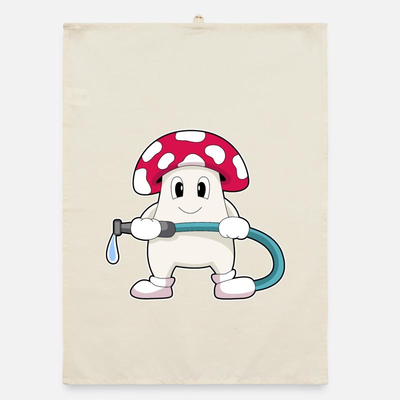 Mushroom Firefighter Fire Hose Fire Brigade Organic dish towel
