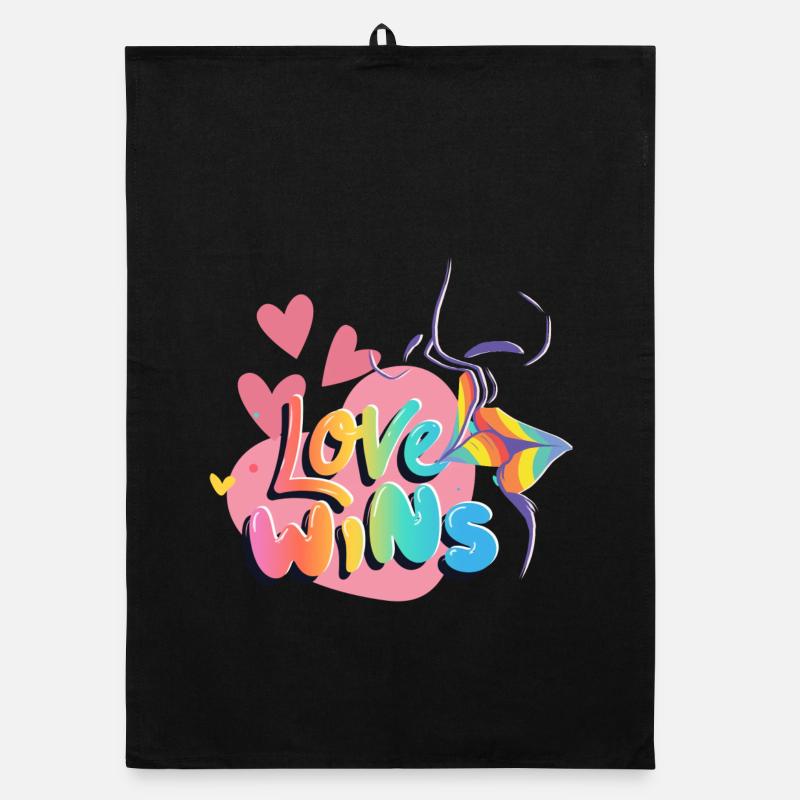 Love Wins Farbexplosion Organic Geschirrtuch