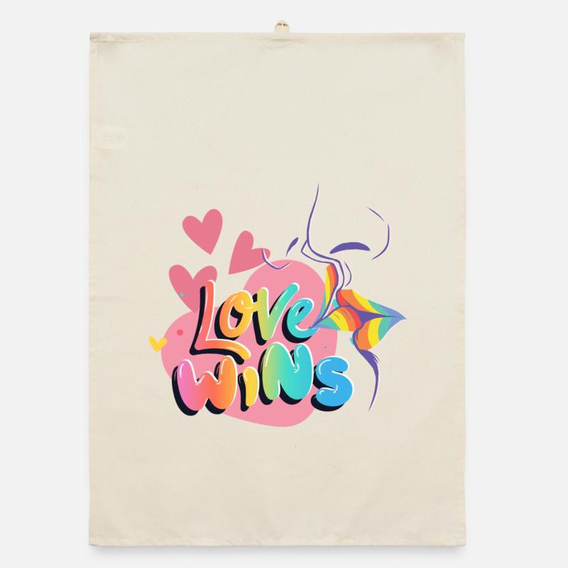 Love Wins Farbexplosion Organic Geschirrtuch