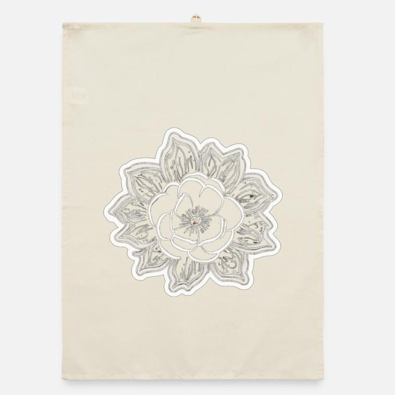 Die Schönheit und der Charme einer einfarbigen Blume Organic Geschirrtuch