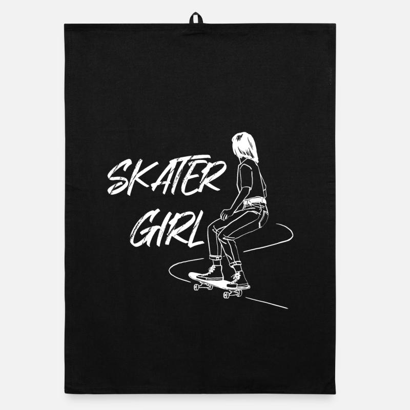 Skater-Mädchen Organic Geschirrtuch