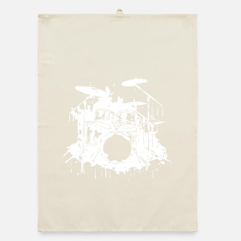 Drums Graphics Organic dish towel