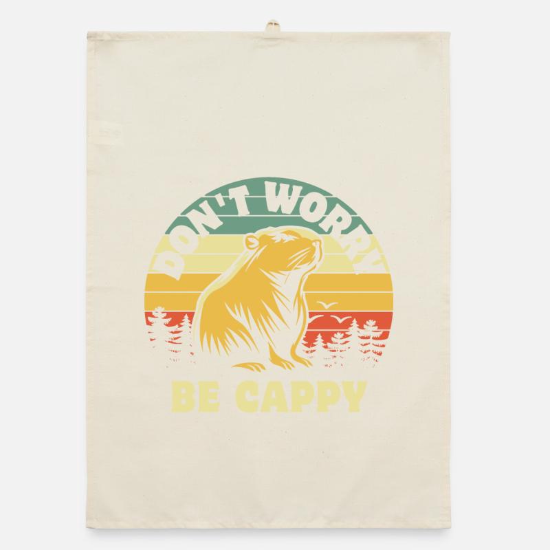 Don't worry be Cappy - Capybara Organic Geschirrtuch