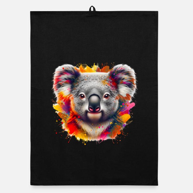 Koala - Organic Geschirrtuch - Schwarz