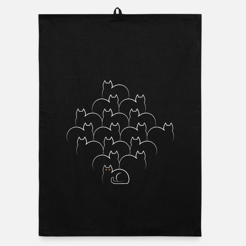 Chats dans un style lineart minimal Torchon bio